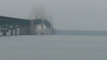 Mackinac Bridge in Fog